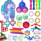 Fidget Toy Set Of Decompression Sensory Toys Marble Relief Gift For Adults Children Sensory Antistress Relief Figet Toys Box