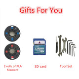 New Upgrade Ei3 Tricolor DIY 3d Printer Kit, 3 In 1 Out Extruder ,Large Printing Size 200*280*200mm,Two Rolls of Free PLA