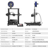 DIY 3D Printer Kit Silent Mainboard Resume Power Failure Printing Carborundum Glass Bed Large Size 3d Printer
