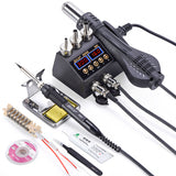 750W SMD Rework Soldering Station 2 in 1 hot air soldering iron LCD Digital display welding station for BGA PCB IC Repair 8898