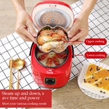 1.2L Mini Rice Cooker Multi-function Single Electric Rice Cooker Non-Stick Household Small Cooking Machine Make Porriage Soup