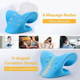Neck Massage Pillow Neck Shoulder Cervical Chiropractic Traction Device Massage Pillow for Pain Relief Body Neck Massager