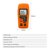 Digital Wood Moisture Meter Pin Type LCD Backlit Portable Wood Moisture Tester 4 Modes Switchable with 9V 6F22 Battery