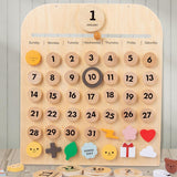 Children Bedroom Wooden Calendar Perpetual Desk Wall Calendar Toy Baby Cognitive Early Educational Toys Kids Educational Toys