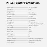 KINGROON KP5L 3D Printer Resume Power Off Printing DIY FDM 3D Printer Kit KP5 High Precision Printing Size 300x300x330mm