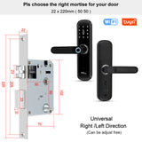 YiToo S3 WIFI Fingerprint Lock Waterproof Biometric Smart Door Lock With Tuya APP Remotely / Rfid Card / Password /Key Unlock