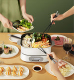 220V 3L Electric Cooking Pot Household Multi Cooker Non-stick Electric Hot Pot Frying Pan Meatball Maker WIth Octopus Ball Plate