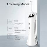 Oral Irrigator Portable Water Dental Flosser USB Rechargeable Water Jet 150ML Waterproof Teeth Cleaner 5 Nozzle
