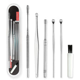 5/6pcs Ear Cleaner Set Earpick Ear Wax Remover Ear Spoon Curette Ear Cleaning Spiral Earpick Easy Earwax Removal Ear Cleaner