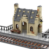 MOC-55511 Hogsmeaded Station 496pcs building block DIY small particles brick city architecture for children's toy Kid Boys gift