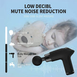 Electric Mini Massage Gun High Frequency Fascia Gun Deep Tissue Massager Muscle Release Neck Membrane Relaxer with 12 Speeds