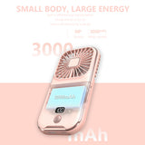 Mini Portable Folding Fan Digital Display Refrigeration Handheld Fan Mobile Phone Bracket USB Charging Multifunctional for Work