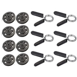 8Pcs 95Mm Black Bearing Pulley Wheel Cable &amp; 6 Pack 1 Inch (25 Mm) Barbell Clip Clamps-Dumbbell Spring Collars