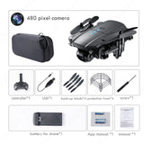 Mini Drone 4K 1080P HD Dual Cameras WiFi Fpv Air Pressure Altitude Hold Black And Gray Foldable Quadcopter with Camera RC Dron