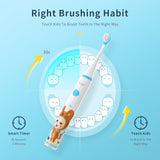 SEAGO Sonic Electric Toothbrush Upgraded Kid Safety Automatic Toothbrush USB Rechargeable with 2 pcs Replacement Brush Head SK2