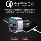 QC3.0 Dual USB Charger Car Radio Bluetooth 5.0 Adapter FM Transmitter Modulator Hands-free Kit TF MP3 Music Player Audio Receive