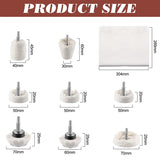 21Pcs Buffing Pad Polishing Wheel Kits,Cone Column Mushroom Round T Shaped Buffing Wheel For Manifold Aluminum Stainless