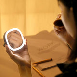 Travel Makeup Compact Mirror With Led Lighted Portable Pocket Simple Mini Mirrors For Hand Cute Small Make Up Handheld Mirror