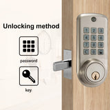 Smart Keypad Code Lock Deadbolt Mortise Password Key Unlock Security Anti-theft