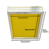 Aluminium 43*31cm Screen Printing Frame Stretched With White 120T Silk Print Polyester Yellow Mesh for Printed Circuit Board