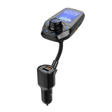 1.8 Inch LCD Screen QC3.0 Dual USB Bluetooth Car Charger Quick Handsfree Kit MP3 Music Player FM Transmitter with AUX Out TF