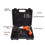 45 IN 1 Power Screwdrive Set Car Emergency Tool Box Portable Repair Tool Kit with Flashlight Multifunction Cordless Power Tool