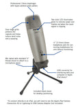 Samson C01u Pro Usb Studio Hypercardiod Microphone Real-time Monitoring Large Diaphragm Condenser Microphone Plug Play Stand