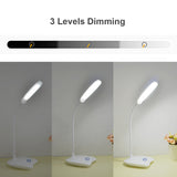 Tafellamp Oplaadbare Bureaulamp Studie Lamp Touch Schakelaar Moderne Tafellamp Flexibele Voor Student Lezen Studie Bureaulamp