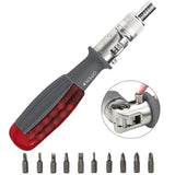 11 In 1 Multi-angle Foldable Ratchet Screwdriver 1/4 Inch Inside Hexagon Torx Multi-Bit Screw Driver Electrician Disassembly