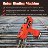 12 V Automatic 8-34MM Rebar Tier Cordless Rechargeable Tying Binding Machine Automatic Rebar Tying Wire Rebar Binding Machine