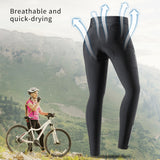 Women Cycling Pants with Pocket Breathable Gel Padded Bike Bicycle Pants Tights for Biking Running Jogging Bike Accessories