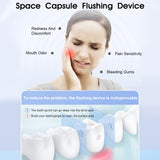 USB Oral Irrigator Teeth Whitening Teeth Dental Irrigator Cleaner Water Flosser 230ML Water Tank Flossing Cordless 4 Nozzles