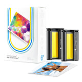 40/80 sheets Liene Photo Printer Comsuption Print Paper 4x6'' &amp; 2 Cartridge Water-resistant and Oxidation-resistant