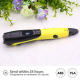 Fashion 3D pen 3D printer Pen and PLA / ABS safety plastic  Can be used outdoors USB powered Free delivery bag Christmas present