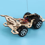 DIY RC Car Toys Assembly Wooden Building Vehicle Toys Racing Car Toy Scientific Experiment Model Kits Gift for Kids