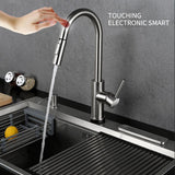 Touch Inductive Kitchen Faucets Kitchen Hot Cold Water Mixer 360 Rotation Pull Out Handle Faucet Mixer Tap Torneira Da Cozinha