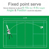 Automatic Badminton Service Machine Robot Portable Outdoor Indoor Beginner Ball Pitching Practice Trainer Device-US Plug