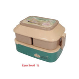 Cartoon Lunch Box for Girls School Kids Plastic Picnic Bento Box Microwave Food Box with Compartment Storage Salad Containers