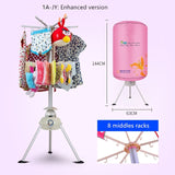 220V Portable Electric Clothes Dryer Household Mute Clothes Quick Drying Machine With 180Min Timer For Winter Baby Clothes Dry