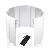 10 Plates Gas Stove Wind Shield Camping Picnic Cooking Burner Windproof Screen Aluminum Alloy Wind Screen Outdoor Accessories