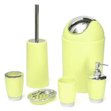 Solid PP Bathroom Necessities include Toothbrush Holder Toilet Brush Soap Dish Waste Bin Rinse Cup Sprayer Bottle