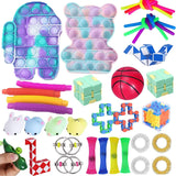 Fidget Toy Set Of Decompression Sensory Toys Marble Relief Gift For Adults Children Sensory Antistress Relief Figet Toys Box