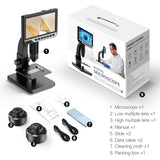 Inskam315 7 Inch IPS High Definition Screen Industrial Digital Microscope Camera 0-2000x Multipurpose Tool Dual LED Light Source