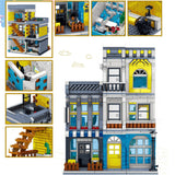 1367pcs Creator Architecture Building Blocks City Street View Bricks Set Coffee Shop Tavern Garden House Hotel Toys For Children