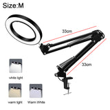 5X Illuminated Magnifier LED Magnifying Glass 360 Swivel Magnifier Lamp Loupe Reading/Rework/Soldering Iron Repair with Clamp