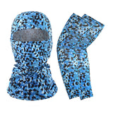 Summer Face Cover Arm Sleeves Set Women Men Breathable Face Sun Protection Long Arm Sleeves for Camp Cycling Mounteering Fishing