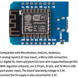 5pcs ESP8266 ESP-12F D1 Mini NodeMcu Lua 4MByte WLAN WiFi Internet Development Board for Arduino, Compatible with WeMos D1 Mini