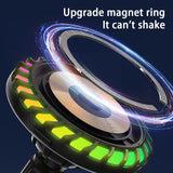 RGB Magnetic Car Phone Holder Macsafe Wireless Charger Car For IPhone 14 13 Samsung Universal Phone Holder Stand G2X8
