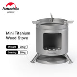 Naturehike New Titanium Mini Stove Picnic Portable Camping Stove Lightweight 200g   Outdoor Survival Equipment Bearing 10kg