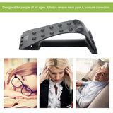 Neck Traction Massager Back Stretcher with Accupressure Points Adjustable Lumbar Support Device